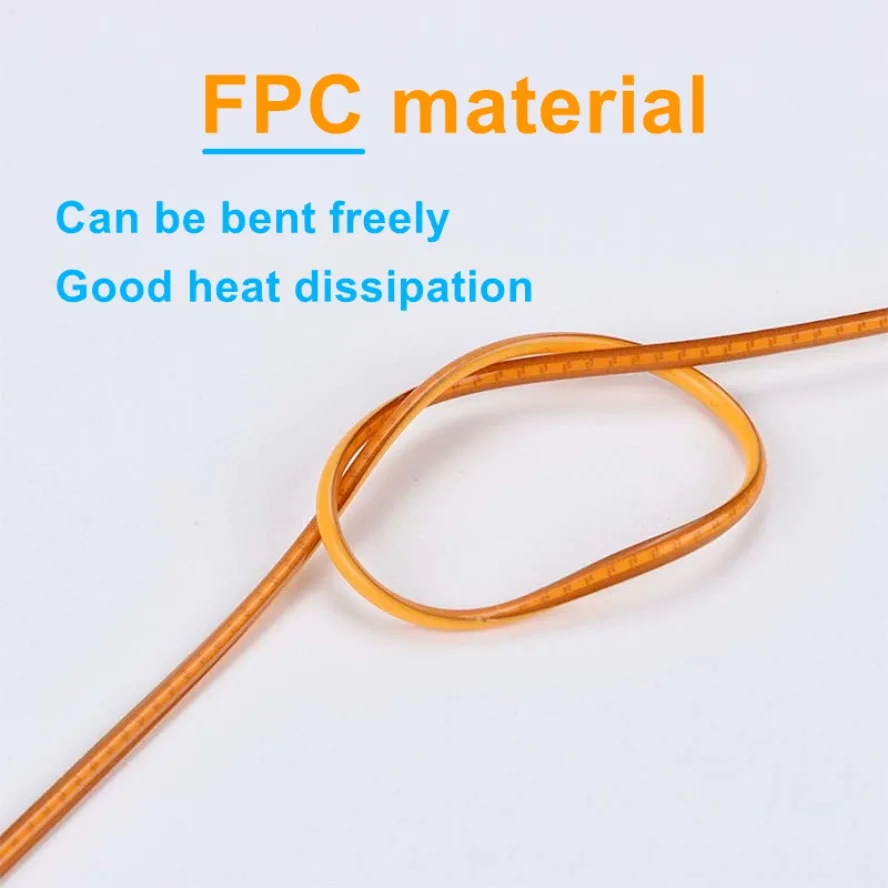 Bombilla LED en espiral de filamento ultradelgado Flexible, 12V, 600mm, filamento de 2200K, piezas de lámpara de bombilla Edison Retro, decoración de tira de luz de diodo - imagen 2