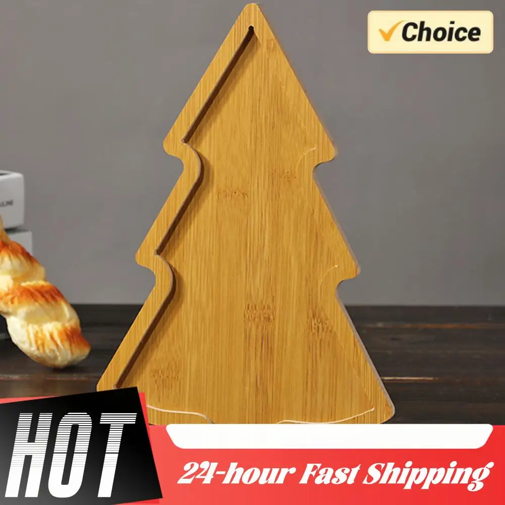 Bandeja de madera para árbol de Navidad, tableros de postre para restaurante, aperitivos, postres, aperitivos, decoración navideña de Sushi, 1-10 Uds. ﻿ - imagen 3