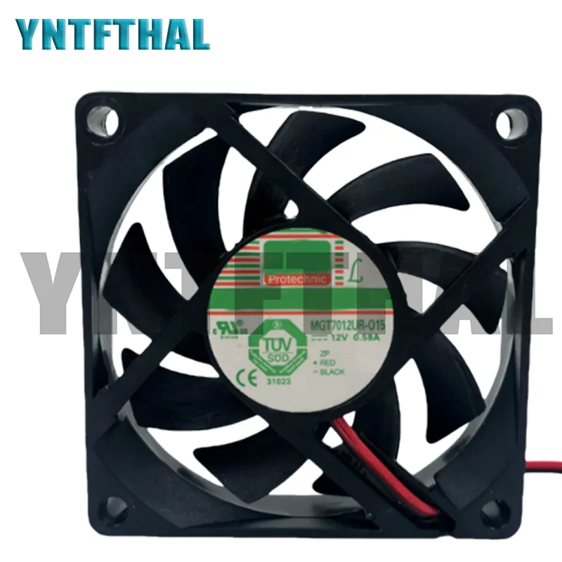 Nuevo para MGT7012UR-O15 DC24V 0.58A ventilador de refrigeración cuadrado de tres pines 70X70X15MM