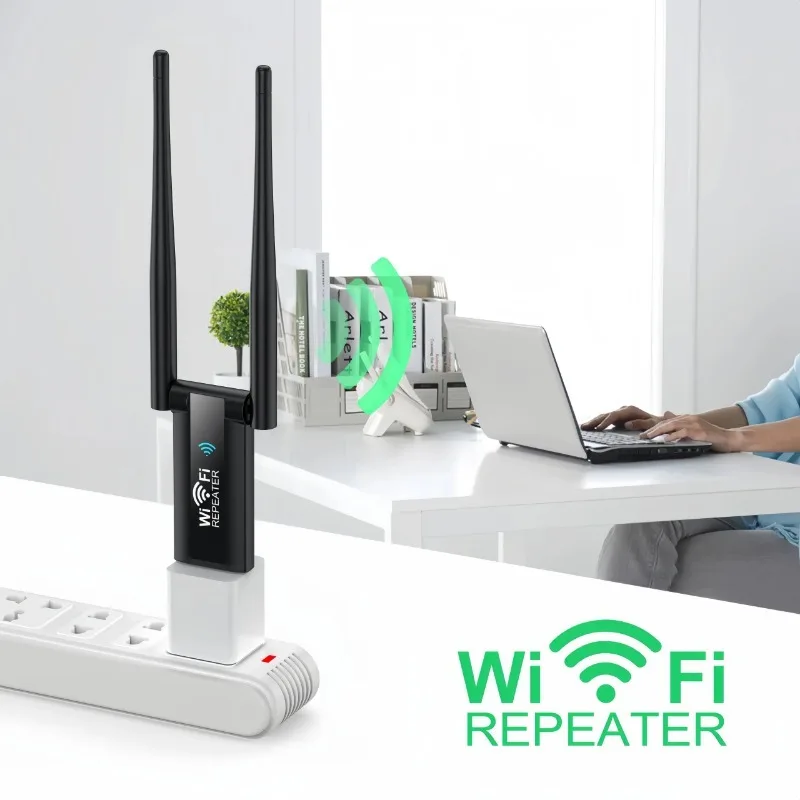 Repetidor WiFi inalámbrico, enrutador extensor de señal WiFi, amplificador de largo alcance, punto de acceso, USB 2,4G, 300Mbps - imagen 3