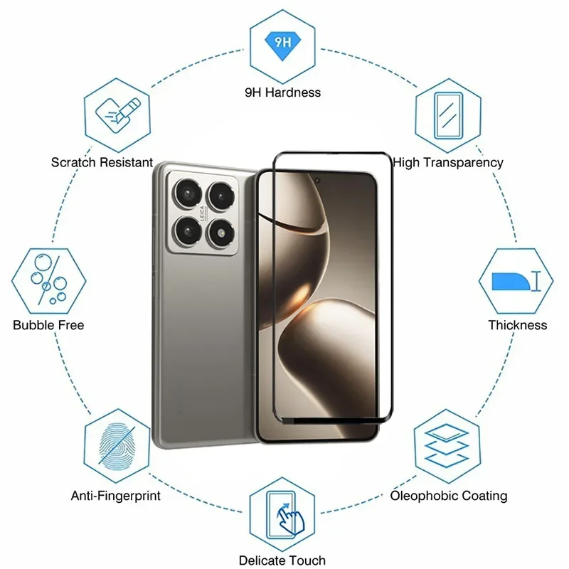 Película de lente de vidrio templado 6 en 1 para Xiaomi 14T 13T 12T 11T Pro Protector de pantalla de cristal de cámara para Xiaomi 11 Lite 14 13 lente de cristal - imagen 2