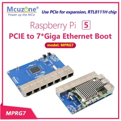 Raspberry Pi 5 Placa Ethernet PCIe multigigabit sin controlador OpenWrt