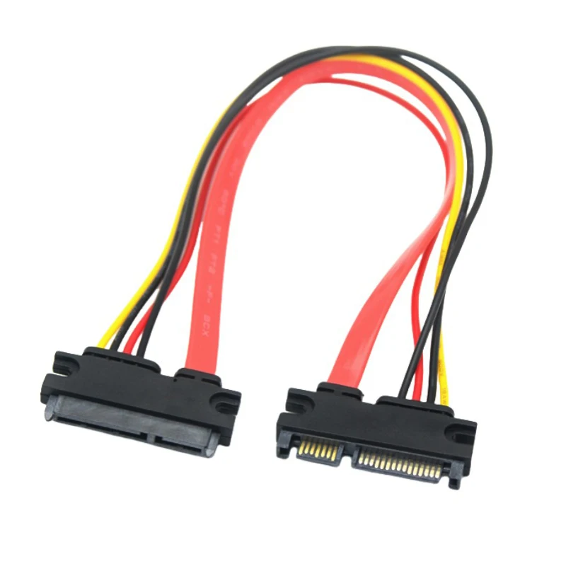 1 Uds 50/100CM 22Pin Sata macho a 7 + 15Pin hembra Cable extensor Sata serie Cable de extensión combinado de alimentación de datos - imagen 5