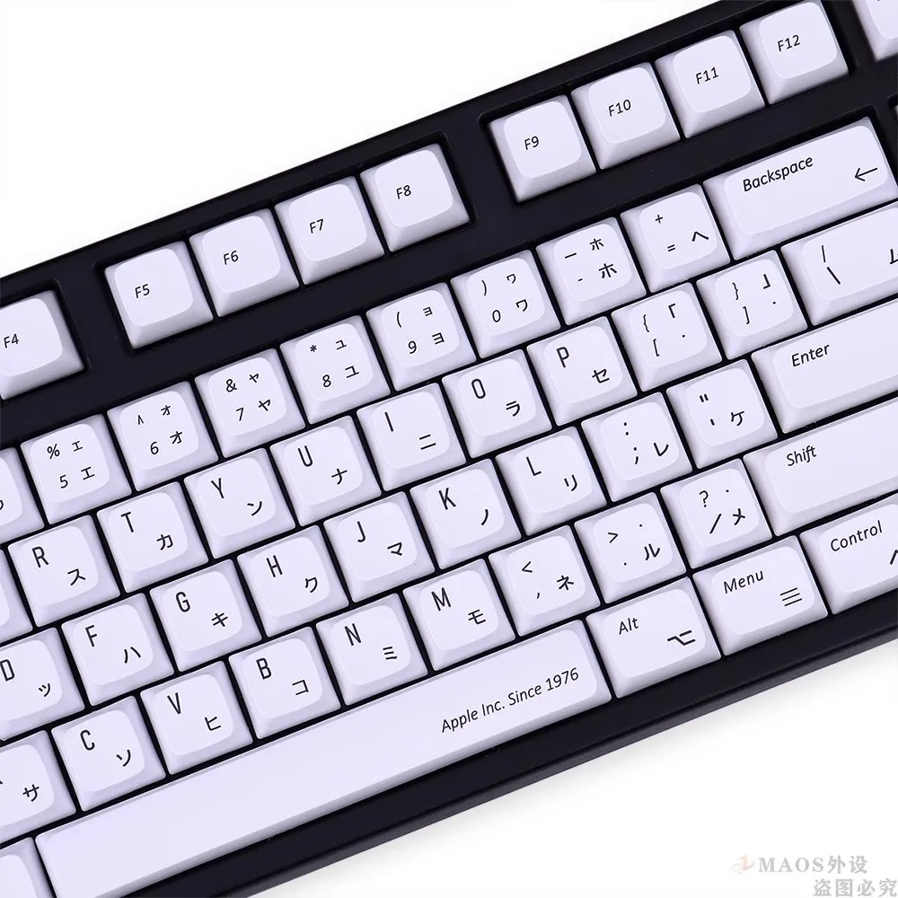 Juego de 155 teclas japonesas PBT XDA, teclas blancas minimalistas para teclado mecánico, interruptores MX personalizados, teclas ISO, barra espacial 7U - imagen 3