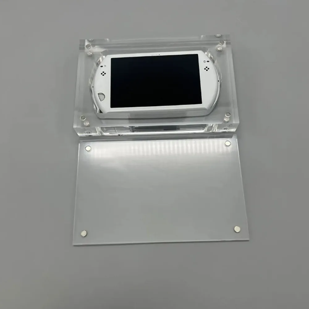 Cubierta de succión magnética de acrílico transparente portátil para PlayStation, caja de almacenamiento de consola para PSP GO, consola de juegos shel - imagen 3