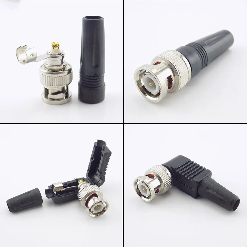 Conector de enchufe macho BNC de vigilancia, Adaptador tipo giro, Cable Coaxial RG59 / RG60 para cámara CCTV - imagen 3