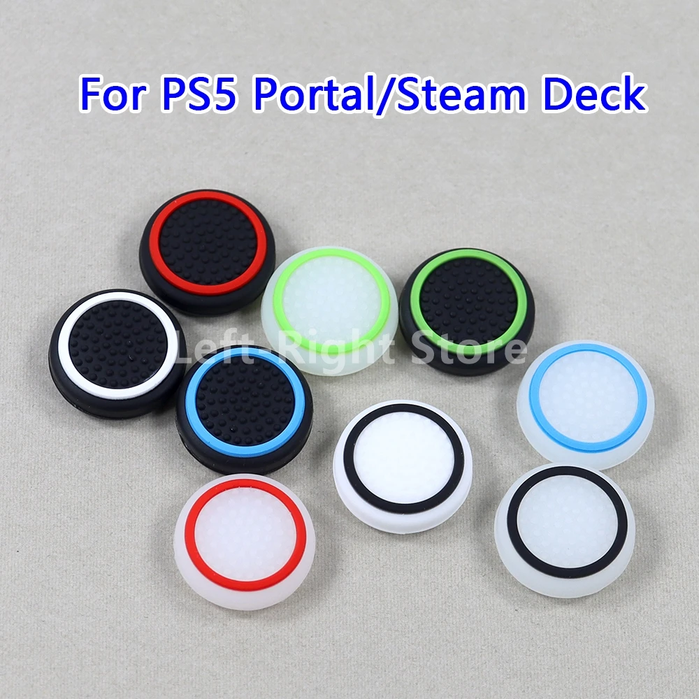 5 uds para PlayStation Portal Glow tapas de Joystick luminosas funda para Portal PS5 tapa de agarre de palo de pulgar analógico de silicona para cubierta de vapor - imagen 5