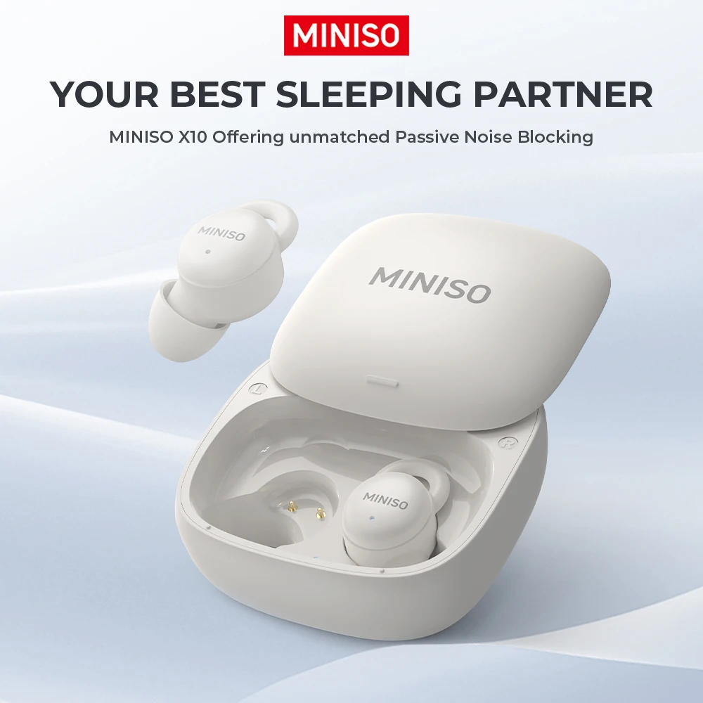 MINISO-auriculares inalámbricos X10 con Bluetooth 5,4, cascos con micrófono y Control táctil, cancelación de ruido, superlargos
