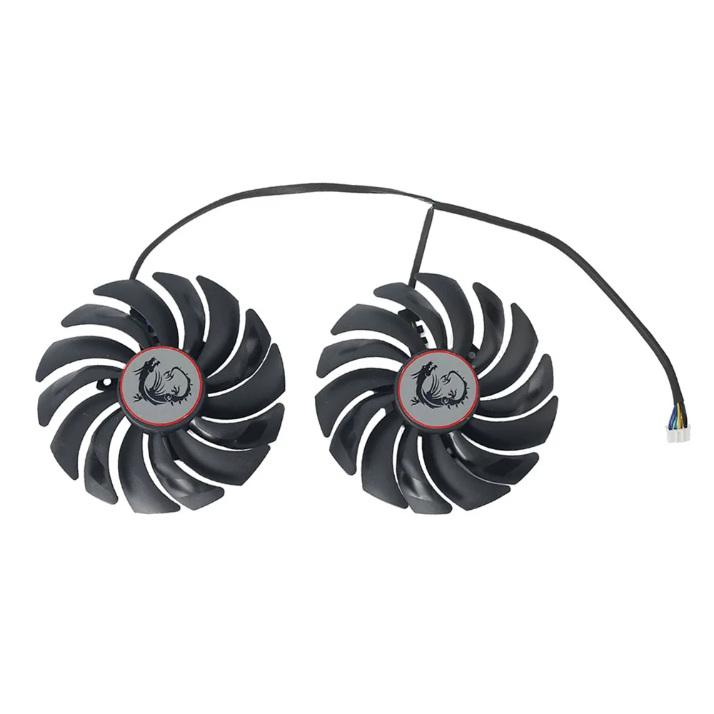 Ventilador enfriador para tarjeta de juego MSI Radeon R9 380 Armor 2X GTX 1060 1070 1080 TI RX 470 570 RX580, 95MM, PLD10010B12HH, PLD10010S12HH - imagen 2