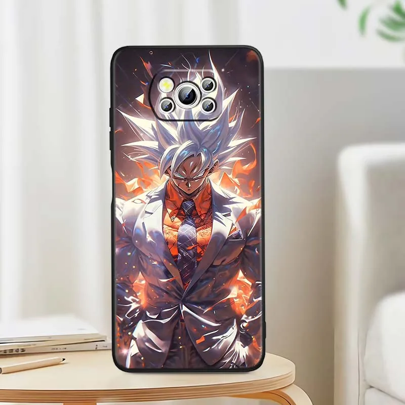 Funda artística de Anime d-dragon Ball para Xiaomi Poco X6 X5 X4 X3 M6 M5S M5 M4 M3 F6 F5 F4 F3 C75 C65 5G, funda negra para teléfono - imagen 4