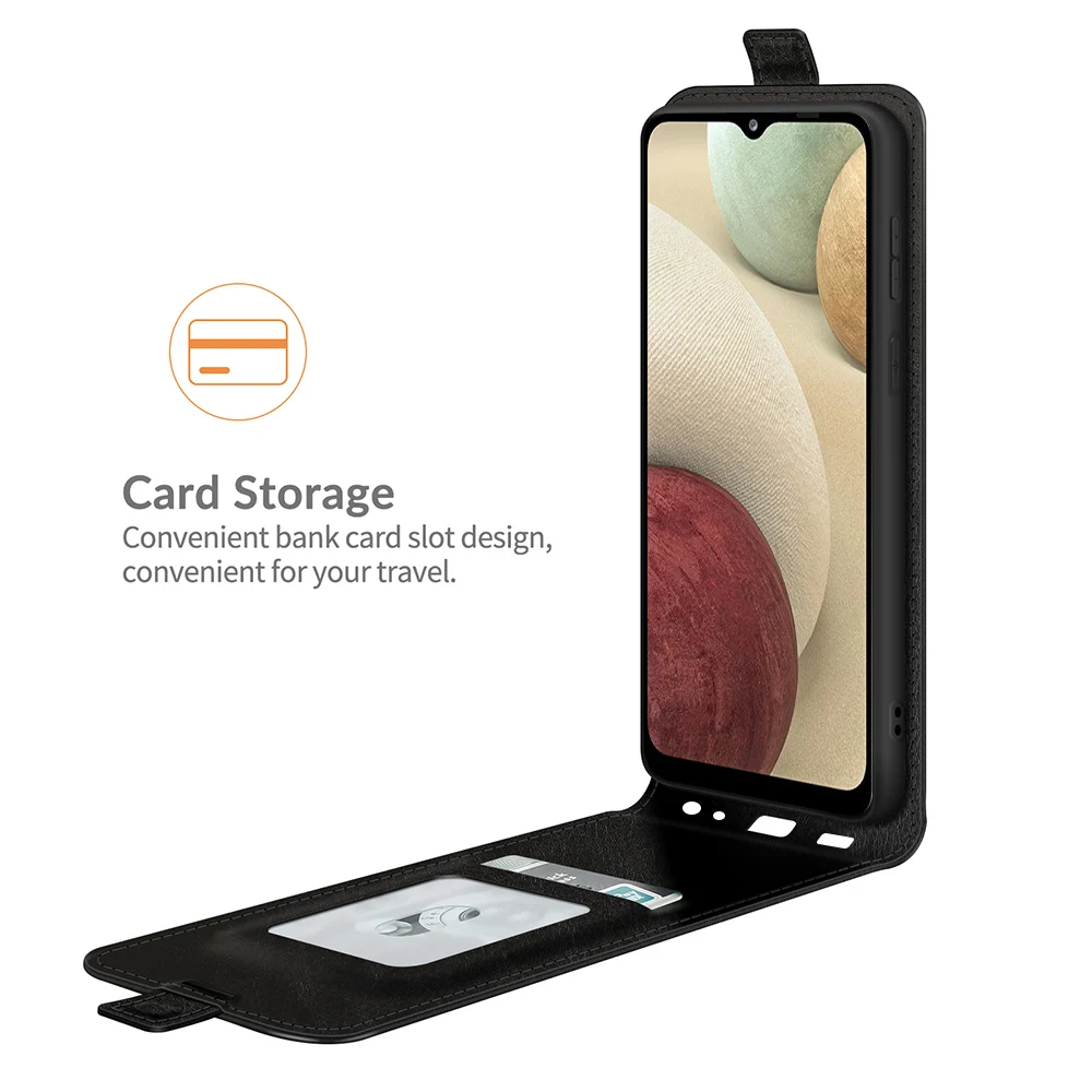 Para Samsung S22 Funda de cuero con tapa Ultra Vertical para Samsung S21 S22 Plus S20 FE S10 S9 S8 Plus soporte tipo billetera bolsa para teléfono arriba y abajo - imagen 5