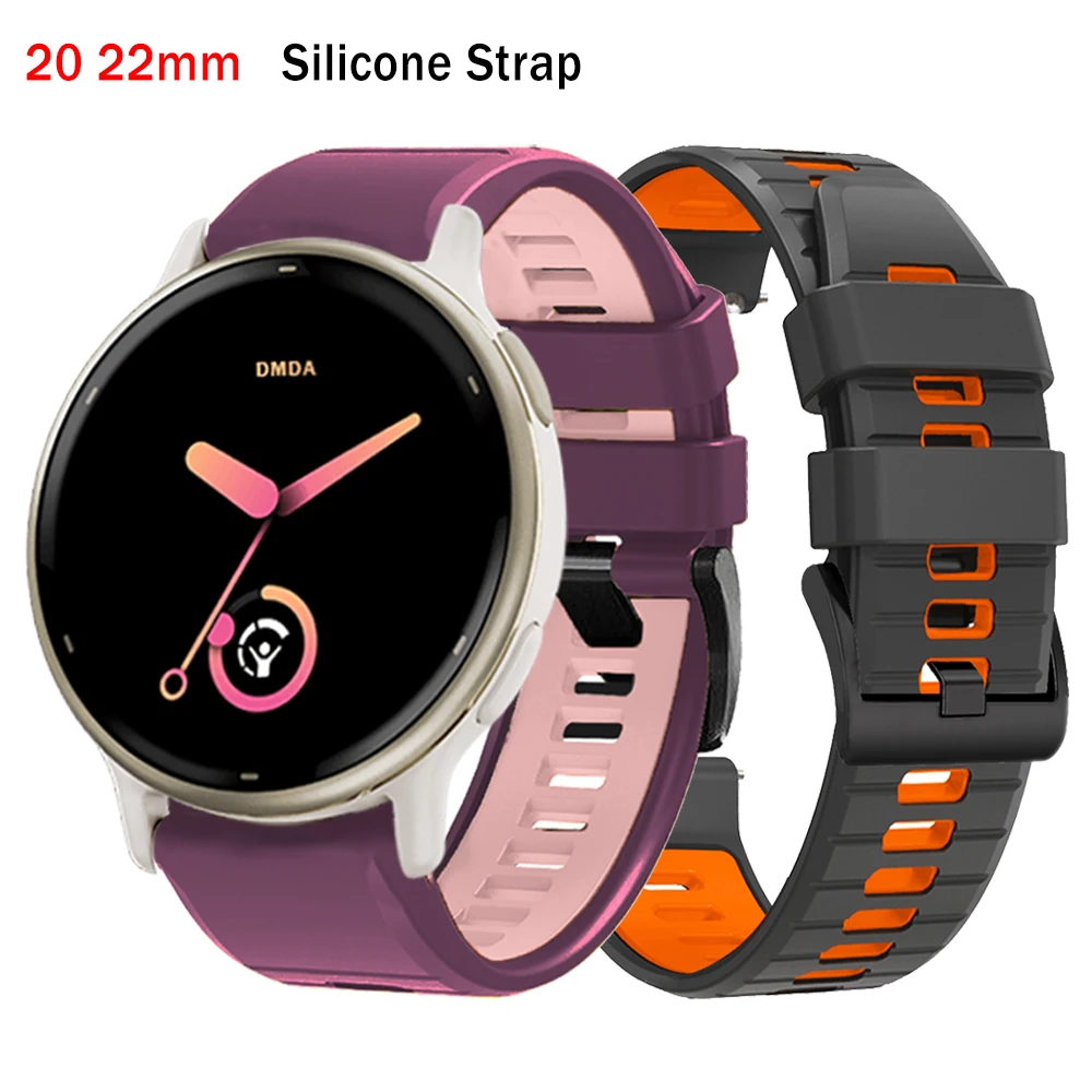 Correa de silicona para Garmin Forerunner 255 265 245 165 Band para Garmin Vivoactive 5 Venu 3 sq pulsera 20mm 22mm correas de reloj de pulsera
