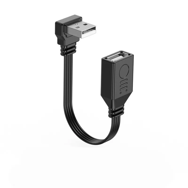 USB 2,0 A macho a macho Cable adaptador de extensión en ángulo de 90 grados USB2.0 macho a hembra Cable derecho/izquierdo/abajo/arriba - imagen 5