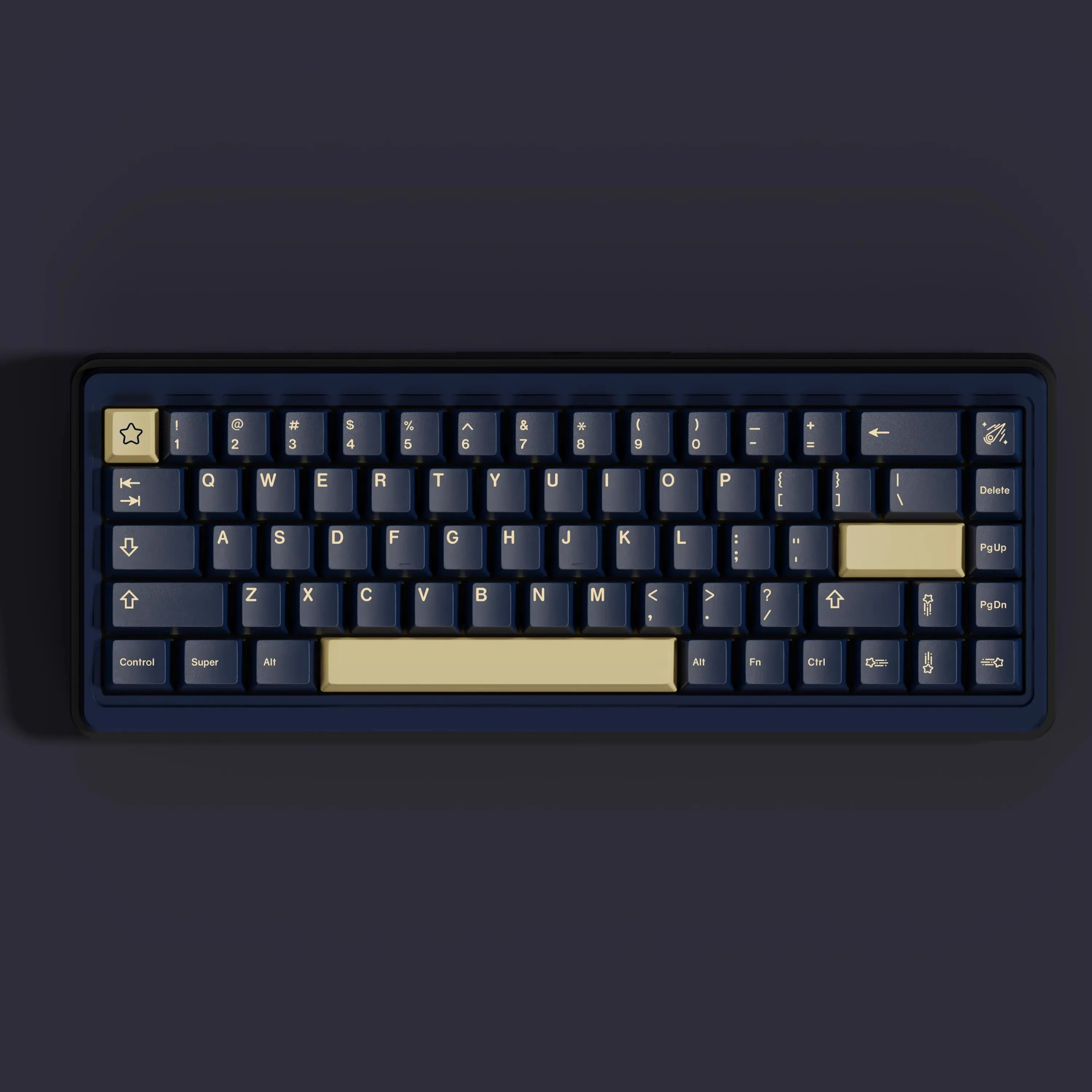 GMK-Juego de teclas Stargaze PBT, teclas de subcama, perfil de cereza, teclado de interruptor MX, 7U Barra espaciadora dividida, doble B - imagen 4