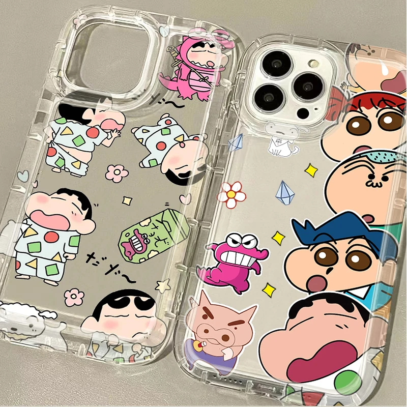 Funda de animación C-Crayon S-ShinChan para Samsung Galaxy A05 A05S A53 A34 A24 A14 A13 A23 A33 A73 A32 A52 A52S A72 funda trasera suave