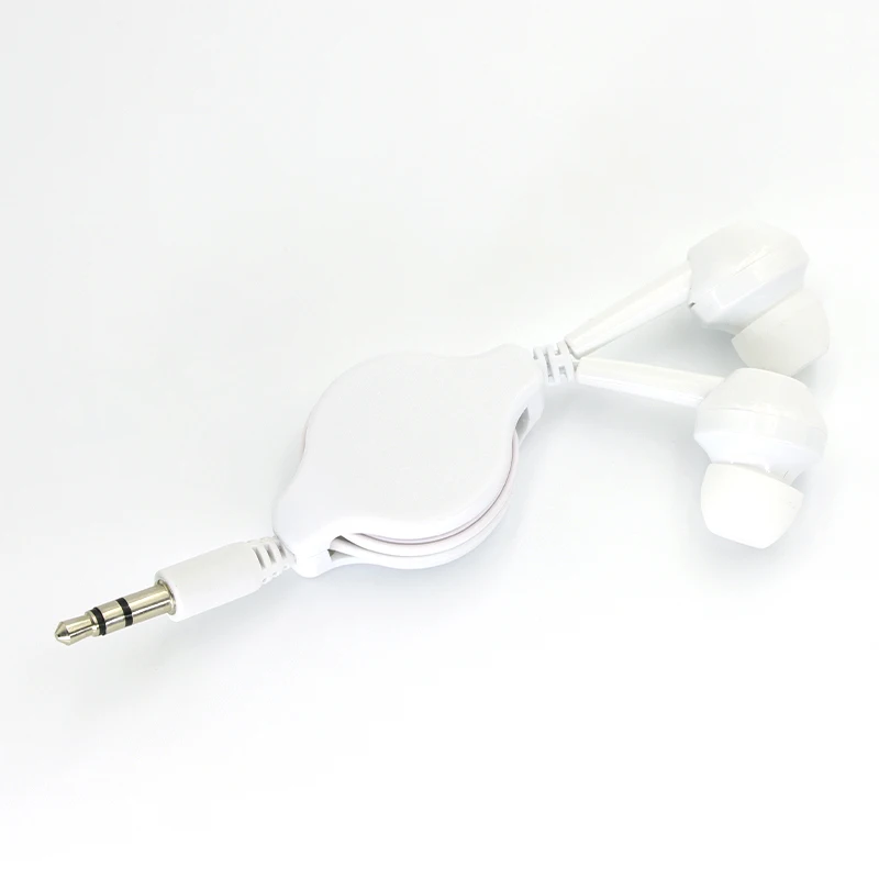 Auricular intrauditivo con Cable retráctil portátil de 3,5mm, auricular con Cable extensible, adecuado para teléfonos Apple/Android y MP3 - imagen 4