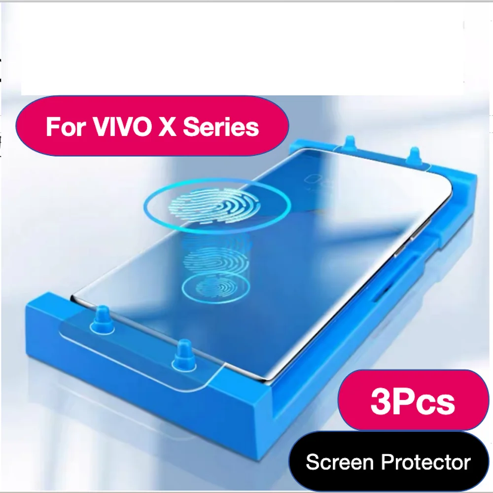 3 uds para VIVO X50 X60 X70 80 X90 X100 Y100 S Pro Plus Protector de pantalla con Kit de instalación, no vidrio templado