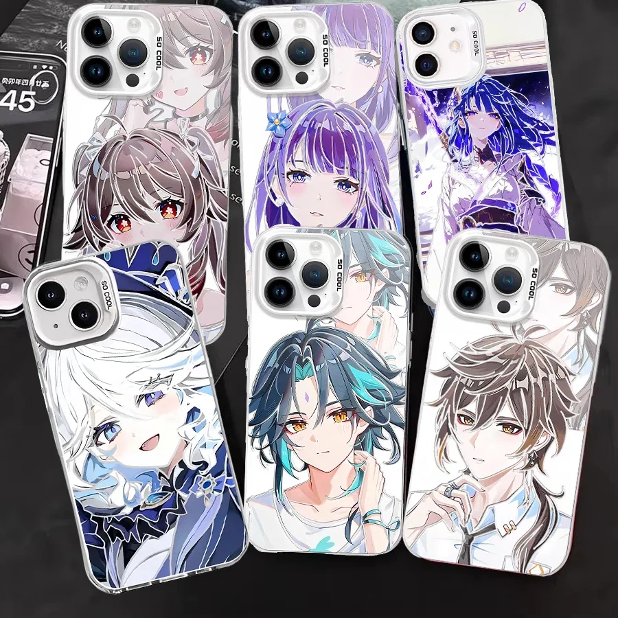 Genshin Impact Furina Zhongli funda para Honor Magic 7 Lite 5 6 Pro X9B X9A X6B X8A X7A X7B 200 Pro 90 Lite P30 Matte IMD