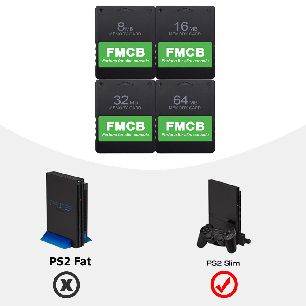 Tarjeta de memoria Bitfunx Fortuna FMCB gratis McBoot para consola de juegos Sony Playstation2 PS2 Slim - imagen 3