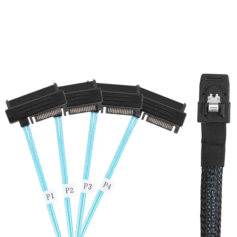 Cable interno Mini SAS 36P SFF 8087 a 4 SAS 29P SFF-8482 con Cable divisor de corriente SATA 15P accesorios de computadora 0,5 M 1M - imagen 2