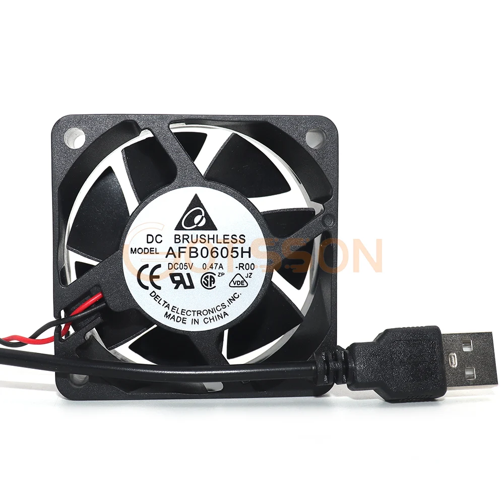 Ventilador de refrigeración USB de 6CM AFB0605H DC5V 0.47A 60MM 60*60*25MM enfriador USB