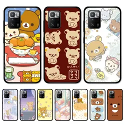 Bonita funda de teléfono Rilakkuma para Redmi Note 4X5 A 6 7 8 T 9 9S 10 11S 11Epro Poco M3 Pro