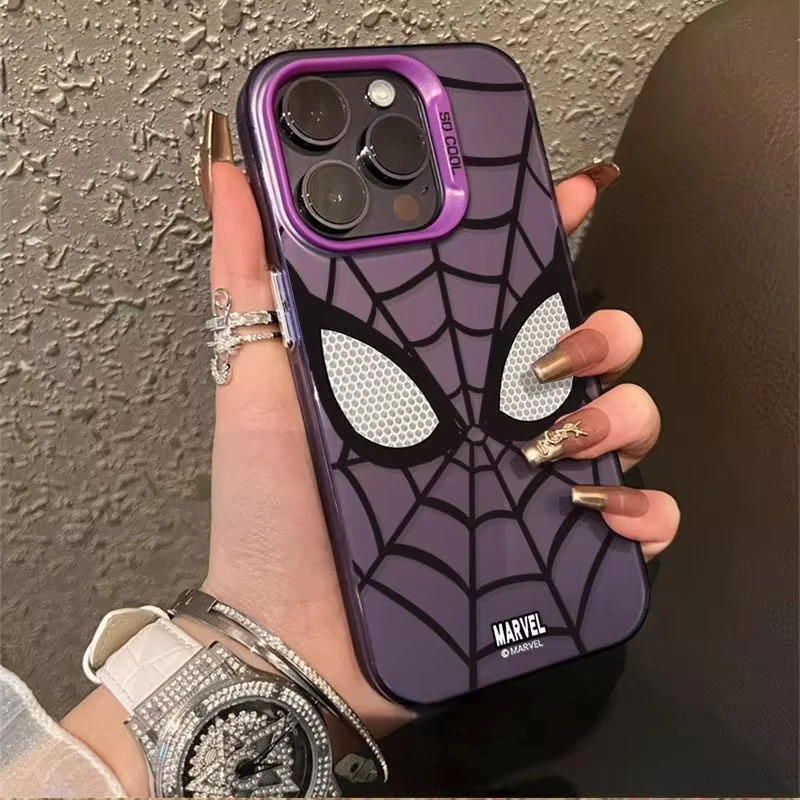 Marvel Spider Man negro blanco Cool funda de teléfono para iPhone 16 15 14 13 12 11 Pro Max XR XS 7 8 Plus Y2K suave anticaída Linda cubierta - imagen 2