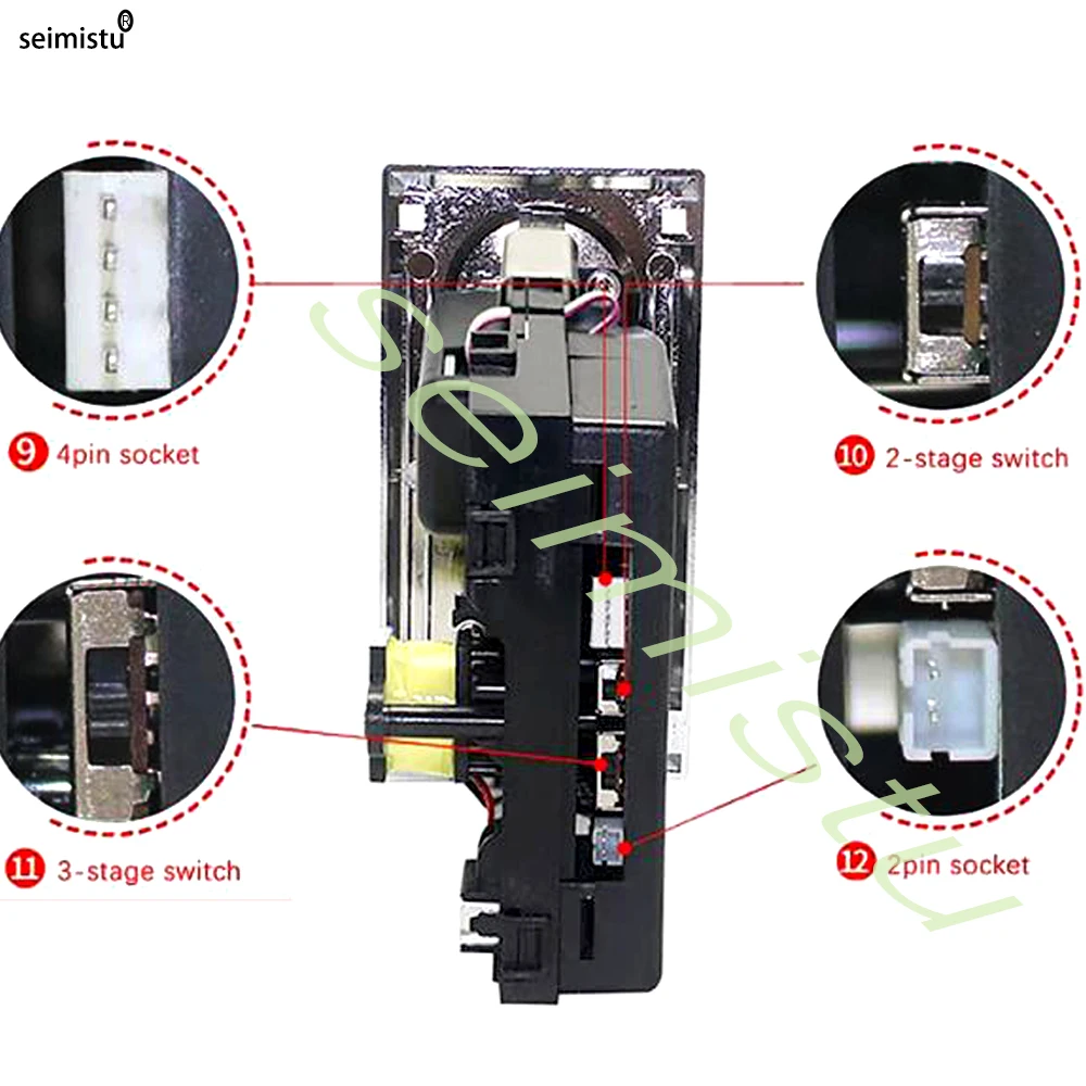 Máquina expendedora electrónica multivalor, aceptador de monedas, mecanismo de selección, billete de juego Arcade enrollable, 616 - imagen 4