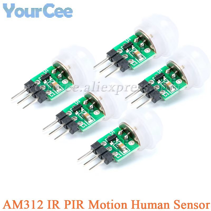 10 uds/1 unidad AM312 Sensor humano de movimiento PIR infrarrojo alta sensibilidad Mini módulo Detector automático piroeléctrico IR DC 2,7 a 12V - imagen 2