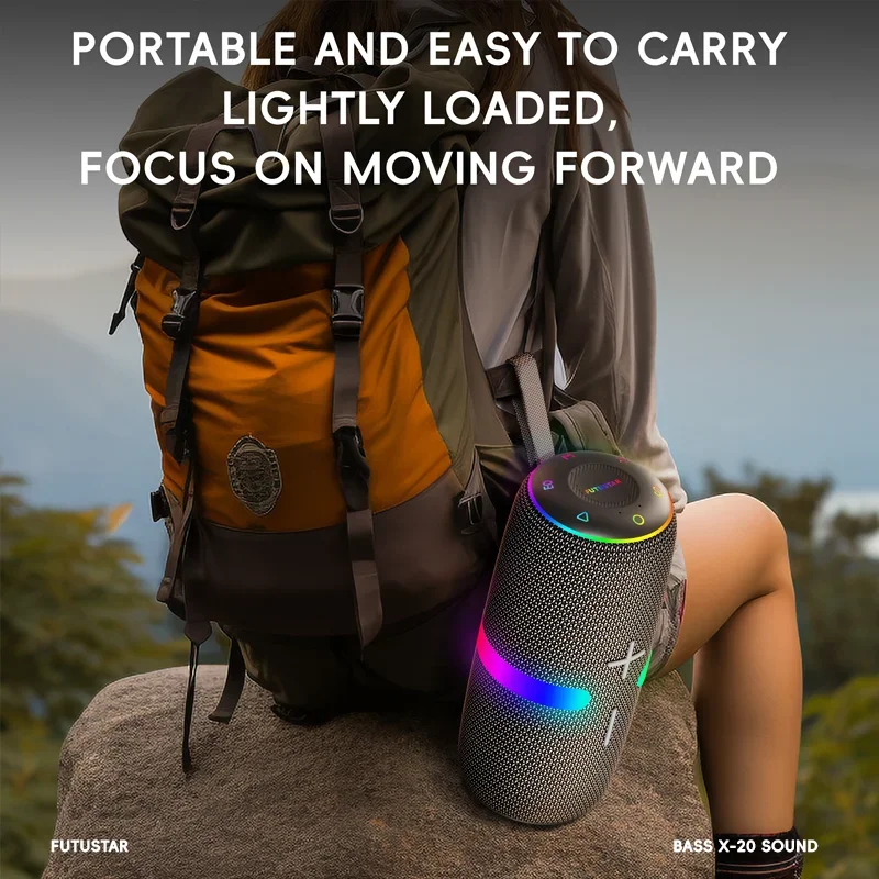 Altavoz portátil Bluetooth Boombox X20 de alta potencia de 30W subwoofer reproductor MP3 potente altavoz de pilar centro de audio compatible con TWS/TF - imagen 5