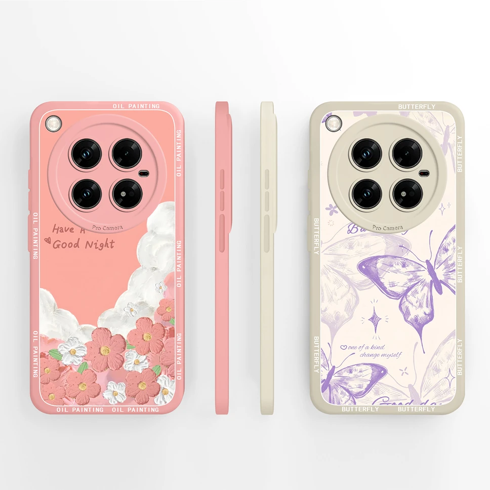 Para Infinix Zero 40 4G 5G cubierta de teléfono plantas simples carcasa a prueba de golpes para Infinix Zero40 suave suave suave cubierta de parachoques de silicona líquida - imagen 3