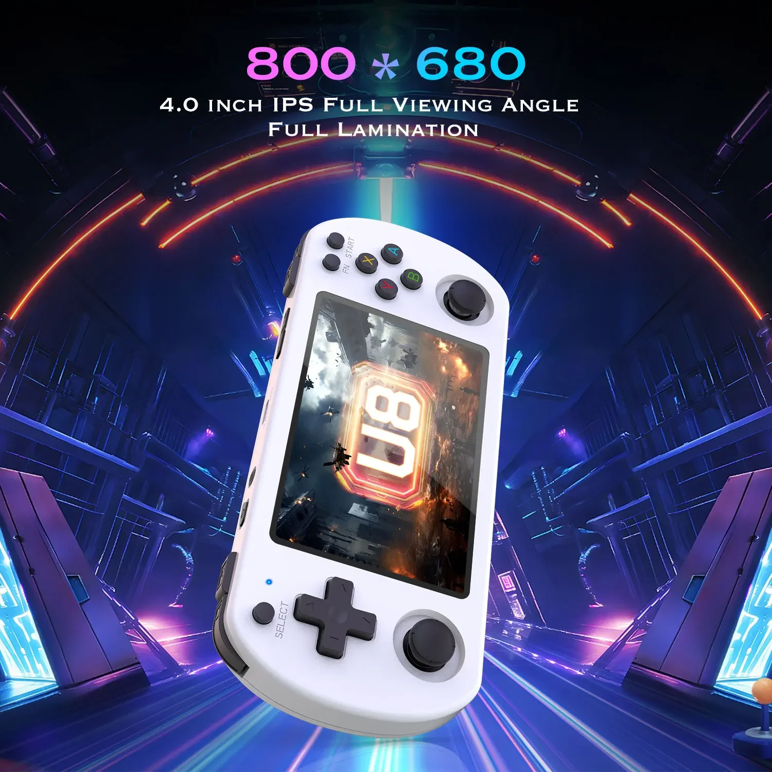 Consola de videojuegos portátil Retro U8, sistema Linux, pantalla IPS de 4,0 pulgadas, reproductor de vídeo portátil de bolsillo, regalo para niño, 64G, 128G - imagen 2