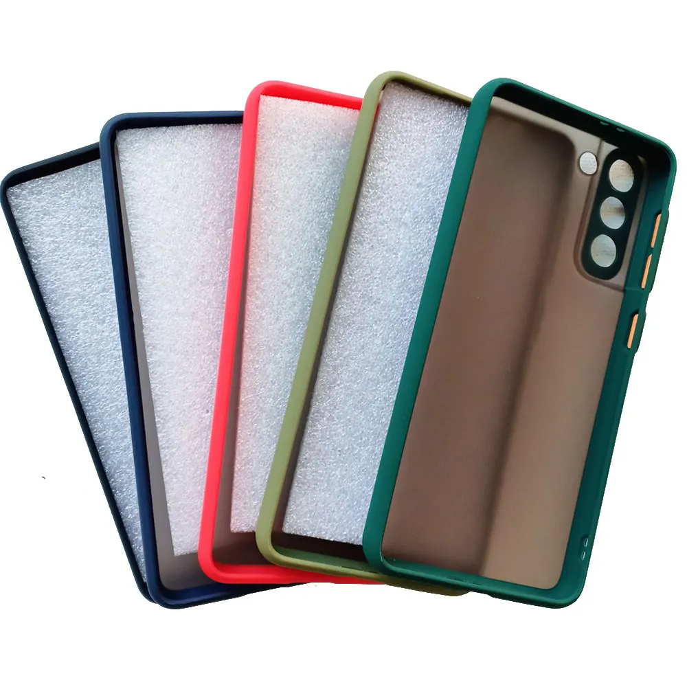 Funda protectora de teléfono a prueba de golpes para Samsung Galaxy S21 5G, funda trasera mate, fundas de SM-G991B s21 5G, protección dura, sensación de piel - imagen 2