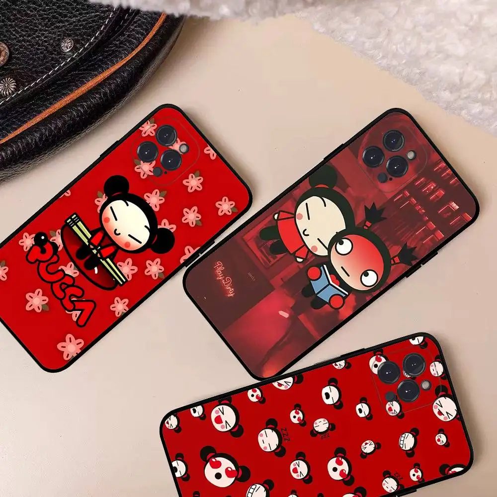 Funda de teléfono Pucca con dibujos animados para IPhone 17 Pro Max Air, funda trasera 16 15 14 13 12 11 Pro Max