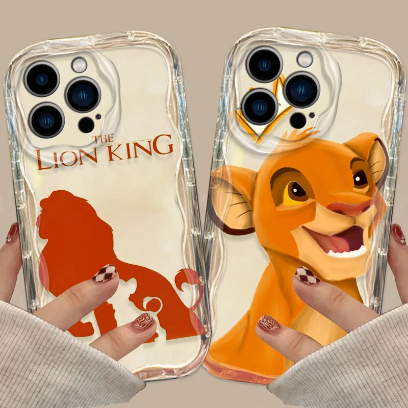 Funda de teléfono de El Rey León para Apple, carcasa de aceite para iPhone 15, 14, 13, 12, 11 Pro, X, XR, XS, Max Plus, 8, 7 Plus, SE Wave - imagen 2