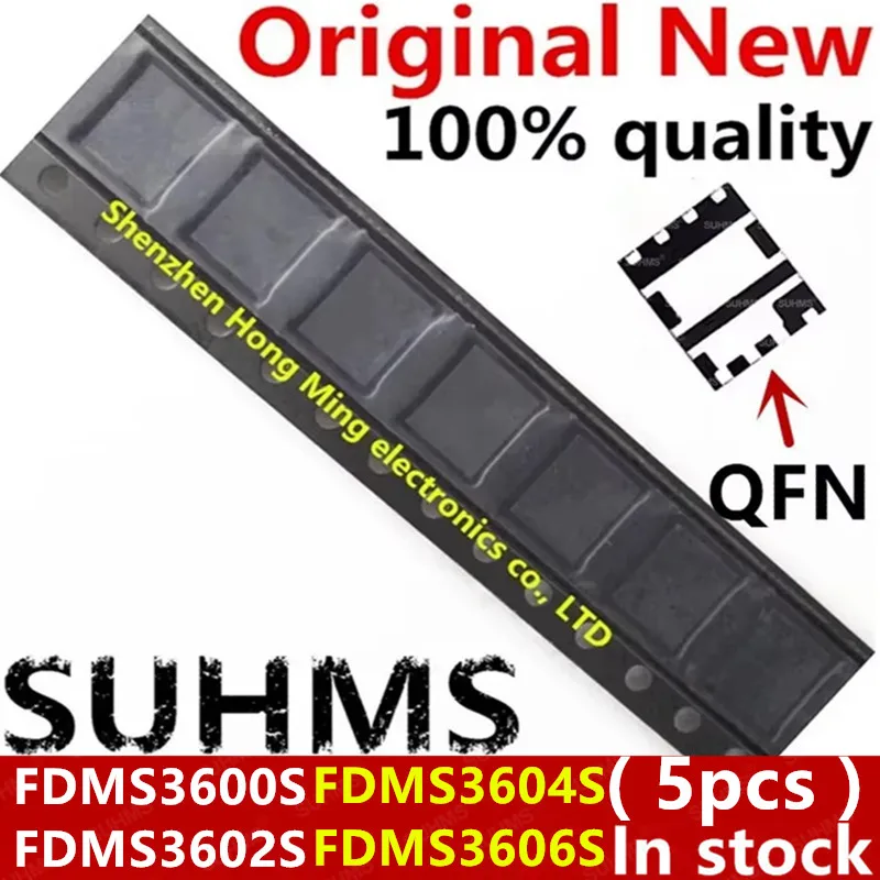 (5 piezas) 100% nuevo FDMS3600S 220A N90C FDMS3602S 220A N70C FDMS3604S 22CA N7CC FDMS3606S 22CA N9CC QFN-8