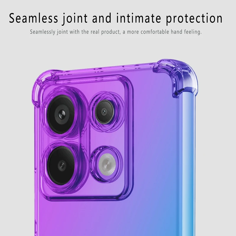 Funda de TPU con gradiente a prueba de golpes para Xiaomi Redmi Note 13 Pro Plus 5G, funda protectora, Fundas Coque Capa - imagen 4