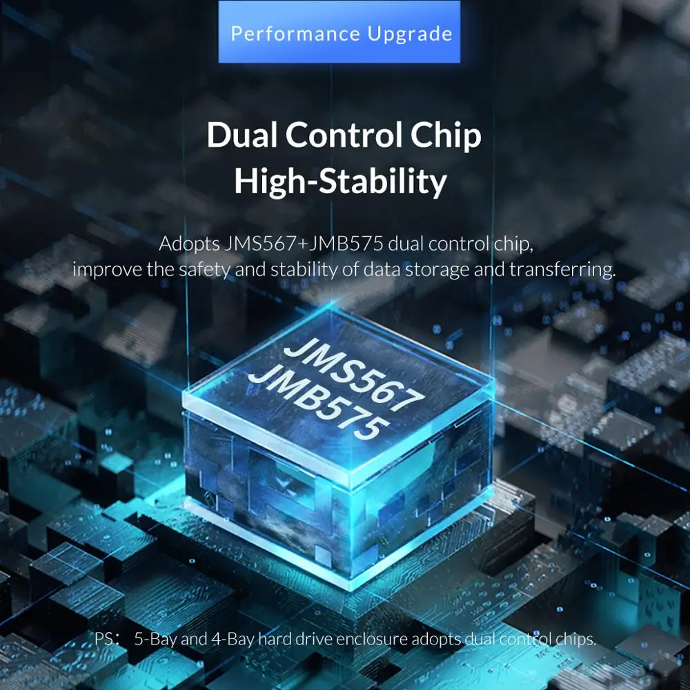 ORICO-estación de acoplamiento para disco duro serie 95, carcasa de aluminio con adaptador de corriente interno de 3,5 W/72W, 150 ", USB3.0, 64TB, 4 bahías - imagen 4