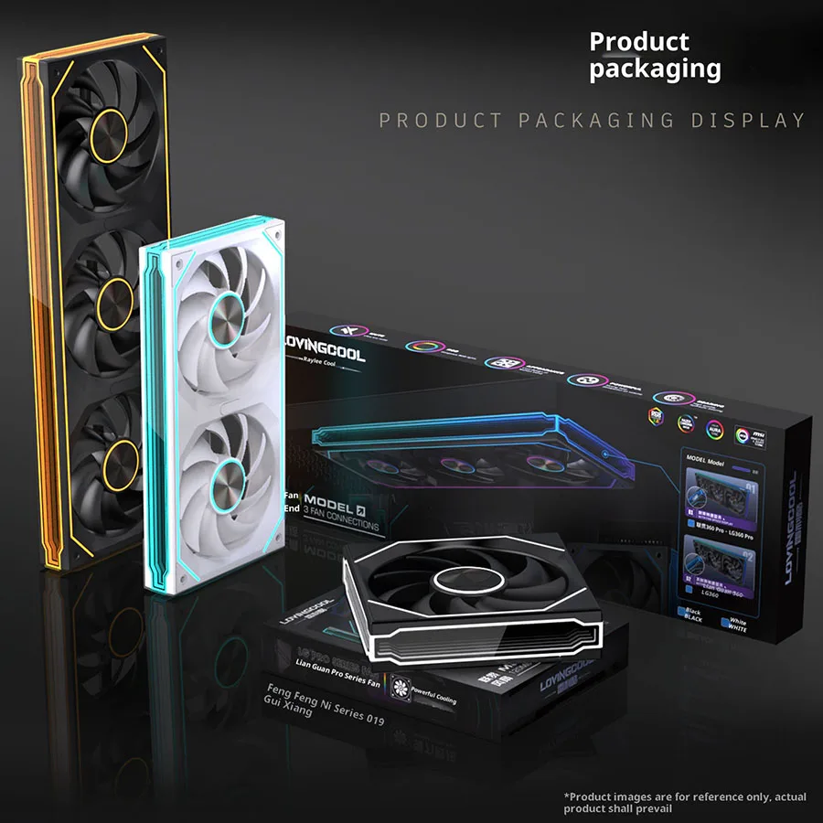 LOVINGCOOL Coherent Pro-360/240/120 Velocidad ARGB ​ ​ Integración siamesa del ventilador del bloque de construcción del ordenador del ventilador de la PC de la pantalla digital - imagen 4