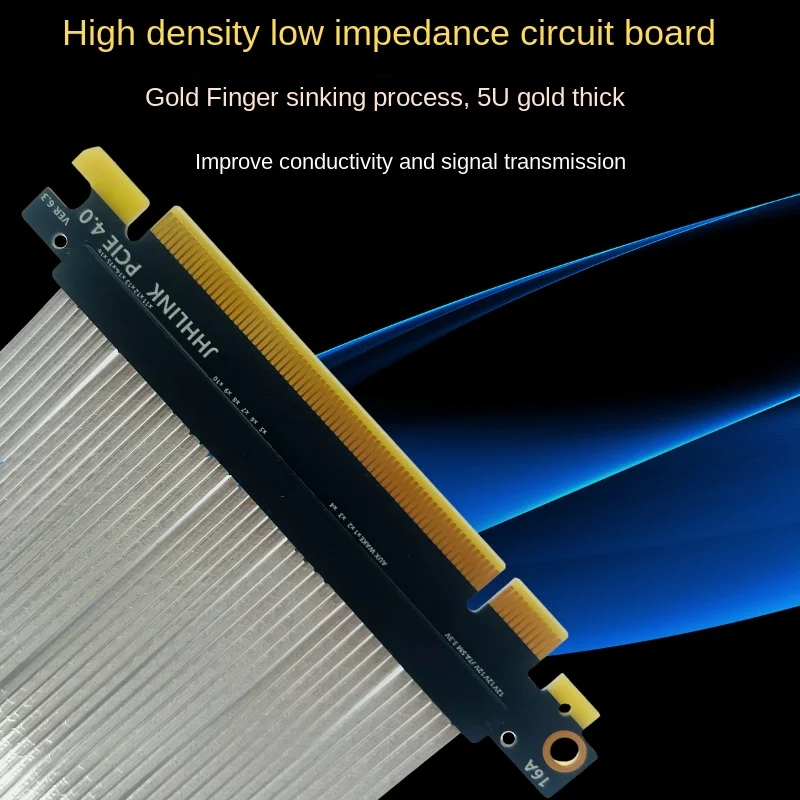 Cable elevador PCIe 4,0x16 A x16 de alta velocidad, extensor Chapado en plata PCIe 4,0, GPU para juegos, tarjeta de Video ATX RTX 3090, montaje Vertical - imagen 4