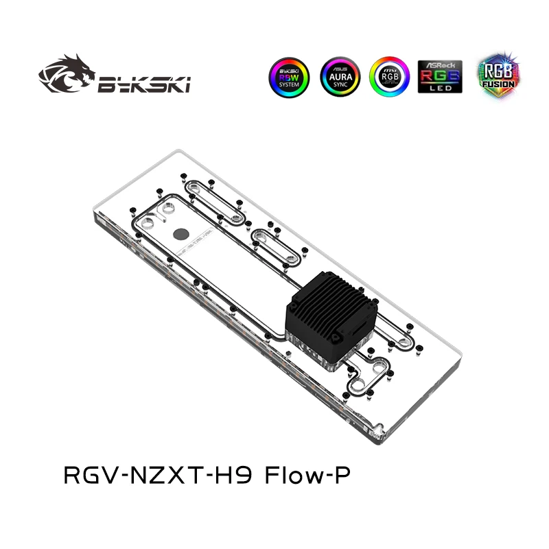 Bykski-placa acrílica astro/placa enfriadora, solución para NZXT H9 FIow / Kit para CPU y bloque GPU/en su lugar depósito - imagen 5