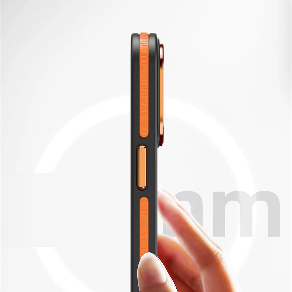 Funda magnética antideslizante mate de lujo a prueba de golpes para iPhone 17 16 Pro Max 15 14 13 12 Magsafe cubierta translúcida de carga inalámbrica - imagen 5