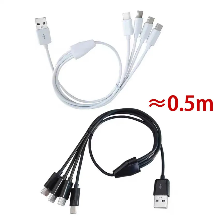 Multi 4 in 1 USB C Long Charger Cable Charging Cord Multiple Ports Charging Cable Type C Connector for Cellphones - imagen 4
