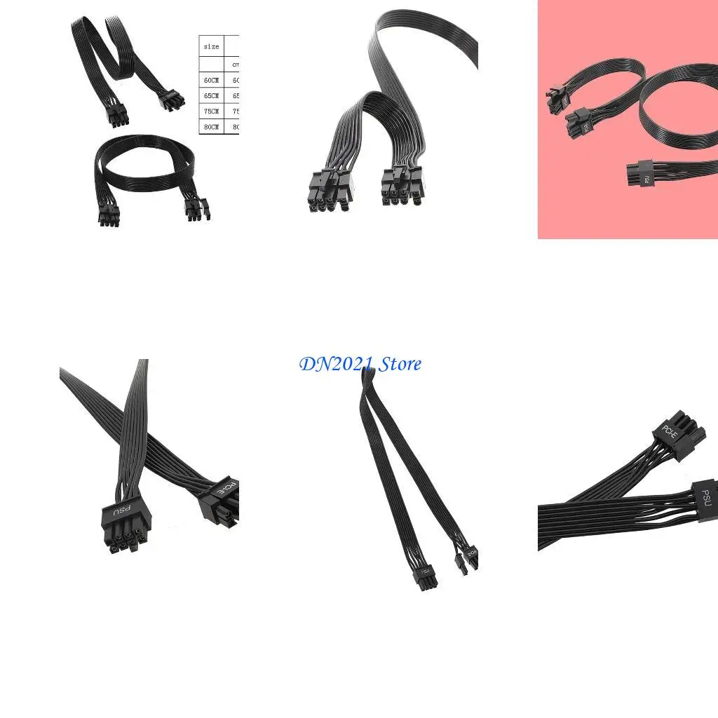 Cable modular 8pin 8pin adecuado para PCIe GPU Cable alimentación GPU 8pin a 6+2pin Cable módulo tarjeta