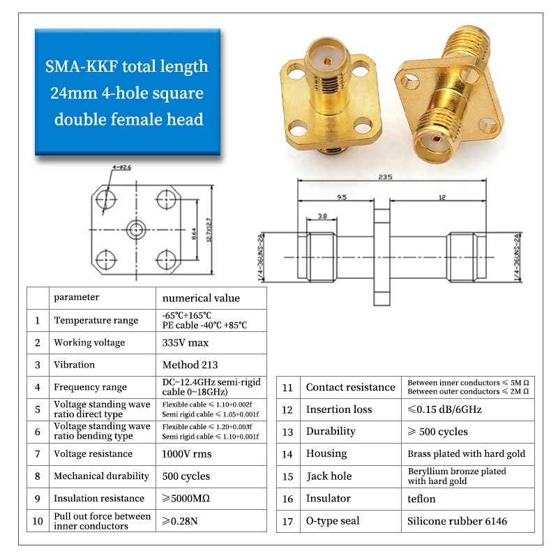 1/5/10 Uds conector SMA doble vía/doble inverso RPSMA-JJ KK JWK KKF KKY tornillo interior agujero interior/Pin interno adaptador tipo L - imagen 5