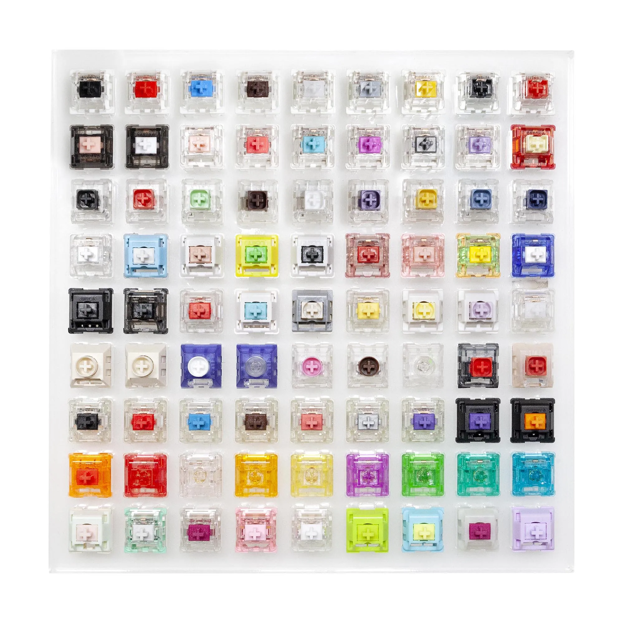 Probador de Switches Cherry Kailh Gateron Base Acrílica Teclas Blancas - imagen 4