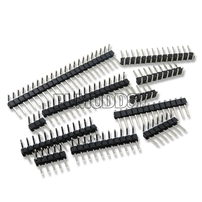 Conector macho de ángulo recto de una sola fila, Conector de tira de paso de 10/40mm, 3P/4P/6P/6P/8P/8P, 1x/2/3/4/5/6/8/2,54 pines 10 unidades/20P/40 P - imagen 3