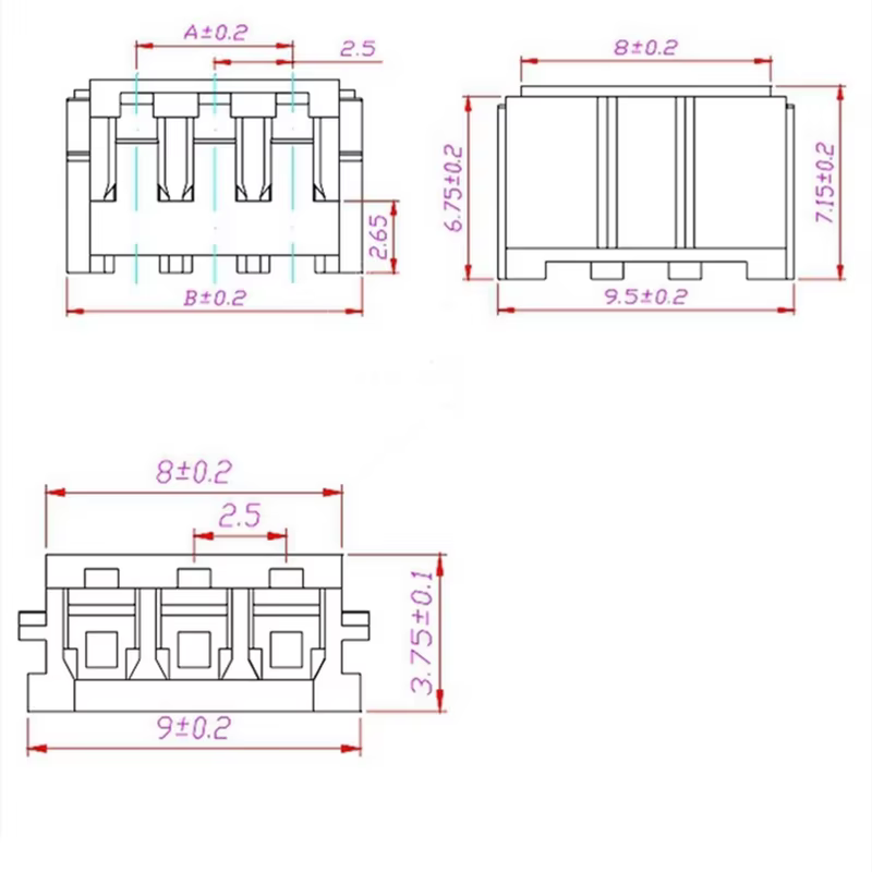 Conector hembra EH 2,5mm de 2 a 10 pines cable 10/15/20 cm - imagen 5