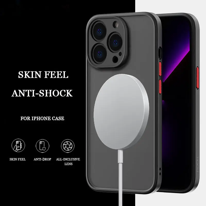 Funda magnética de lujo para teléfono Magsafe con carga inalámbrica, funda mate para Xiaomi Mi 14 15 13T 17 14T Poco f6 m6 X7 f7 ultra x6 Pro - imagen 5