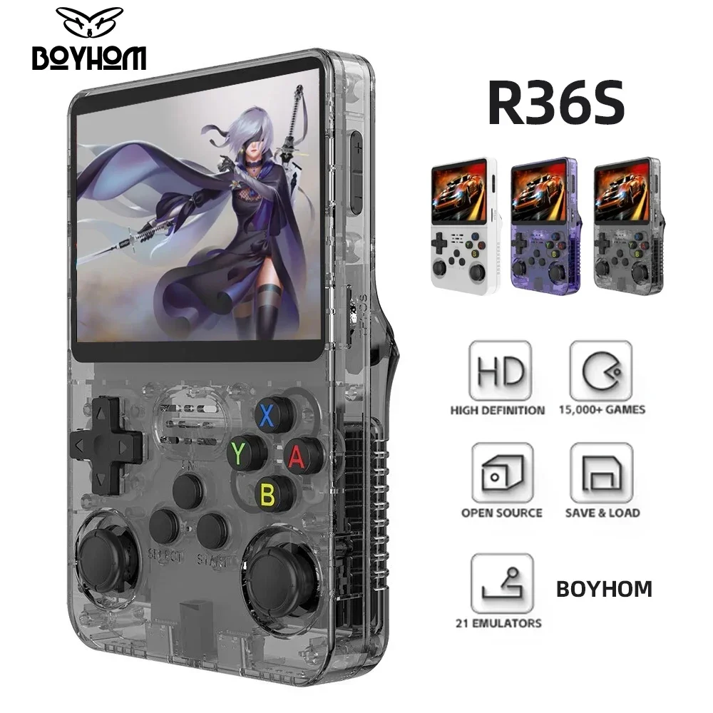 BOYHOM R36S Consola Retro Portátil – Pantalla IPS 3.5" 64GB WiFi